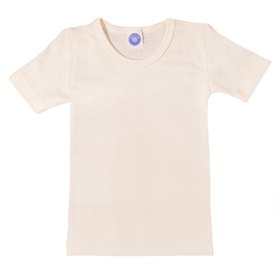 Shirt voor Kinderen met Korte Mouw Biologische Wol en Zijde Cosilana