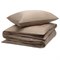 Dekbedovertrek Bio Katoen Satijn met Print 260x220 Warm Taupe Seashell Yumeko
