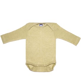 Sale Romper van Biologische Wol, Katoen en Zijde Lange Mouw 98-104 Groen Cosilana