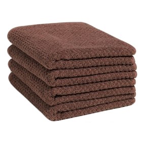 Sale Roodbruine Dots Handdoeken Biologisch Katoen 50x100 cm 4 Stuks Yumeko