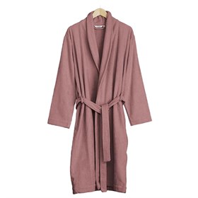 Sale Badjas Dames en Heren Mini Dots Biologisch Katoen Blush Rose XL Yumeko