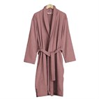 Sale Badjas Dames en Heren Mini Dots Biologisch Katoen Blush Rose XL Yumeko
