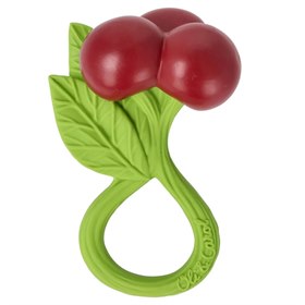 Natuurrubber Bijtspeeltje en Rammelaar Fruit Cherry Oli&Carol