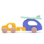 Houten Speelgoedauto met Aanhanger en Surfplank Bajo