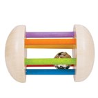 Houten Gekleurde Rolrammelaar met Belletje Bigjigs