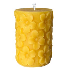 Stompkaars van Bijenwas Bloemen De Muisjes