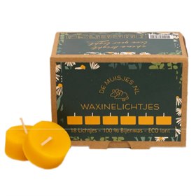 Waxinelichtjes Bijenwas 18 Stuks De Muisjes