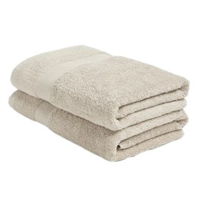 Sale Douchelakens Biologisch Katoen 70 x 140 cm Set van 2 Lichtzand Yumeko