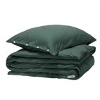 Sale 140x220 Dekbedovertrek Jersey Biokatoen Donkergroen Yumeko