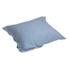 Sale 60x70 Kussensloop Bio Katoen Flanel Blauw Yumeko