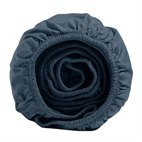 Sale 70x150 Hoeslaken Percal Bio Katoen Ledikant en Juniorbed Blauw Yumeko