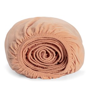 Sale 60x120 Kinderhoeslaken Jersey Biologisch Katoen Perzik Yumeko