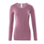 Sale Shirt Lange Mouw Bio Wol Zijde Vrouw Lichtroze 44-46 Living Crafts