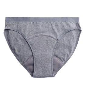 Sale Menstruatieondergoed van Biologisch Katoen Bikini XL Grijs Gemeleerd ImseVimse