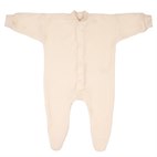 Sale Pyjama 1-delig met Voetjes Biologisch Wollen Badstof Naturel Cosilana