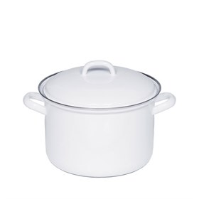 Sale Hoge Emaillen Pan Wit 2500 ml Riess