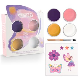 Biologische Kinderschmink set met 4 Kleuren op Waterbasis Butterfly Namaki