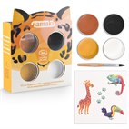 Biologische Kinderschmink set met 4 Kleuren op Waterbasis Tiger Namaki